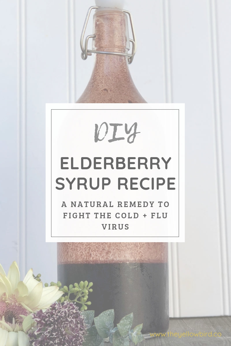 DIY Elderberry Syrup Recipe Cold and Flu Remedy The Yellow Bird Blog