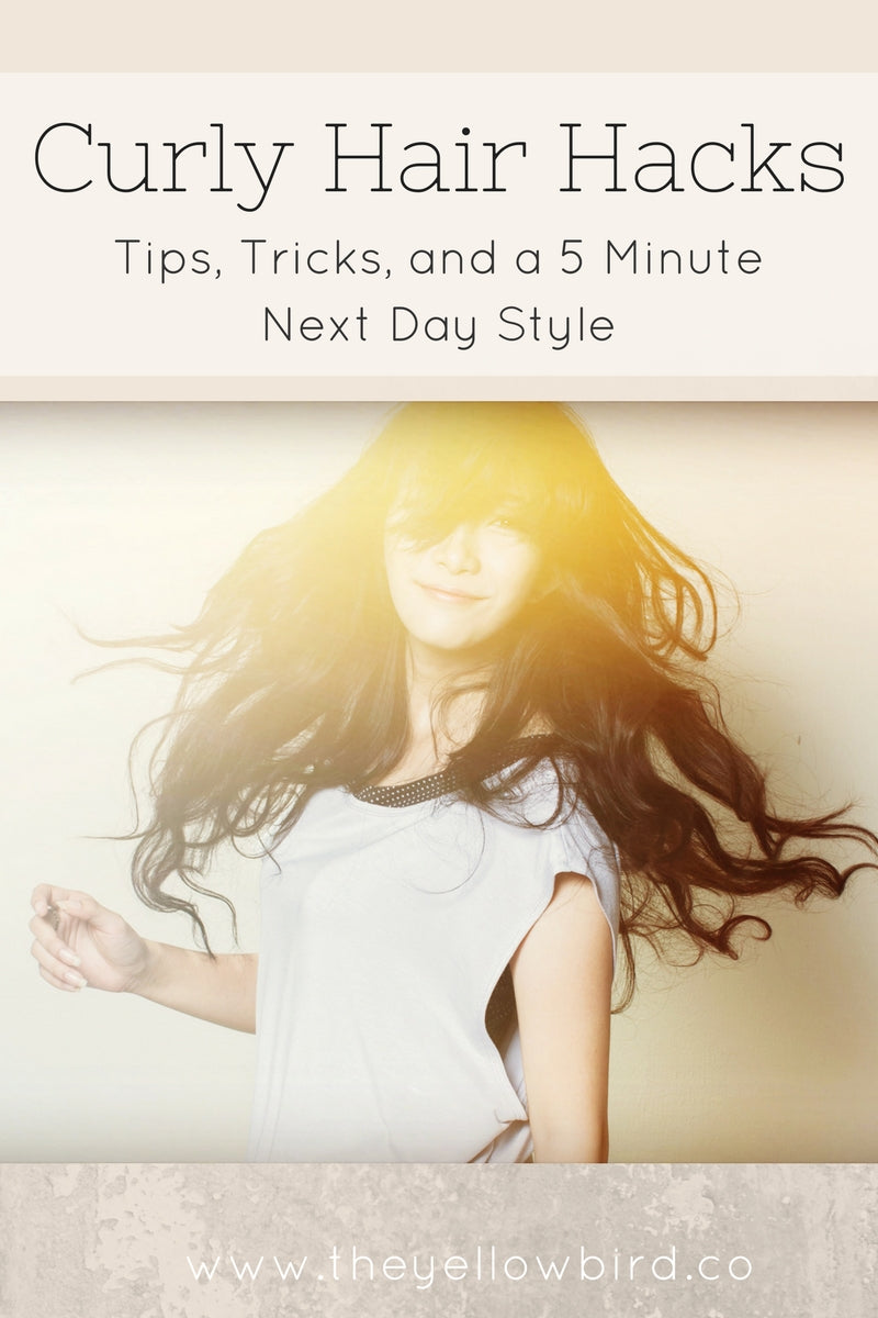 curly hair hacks yellow bird
