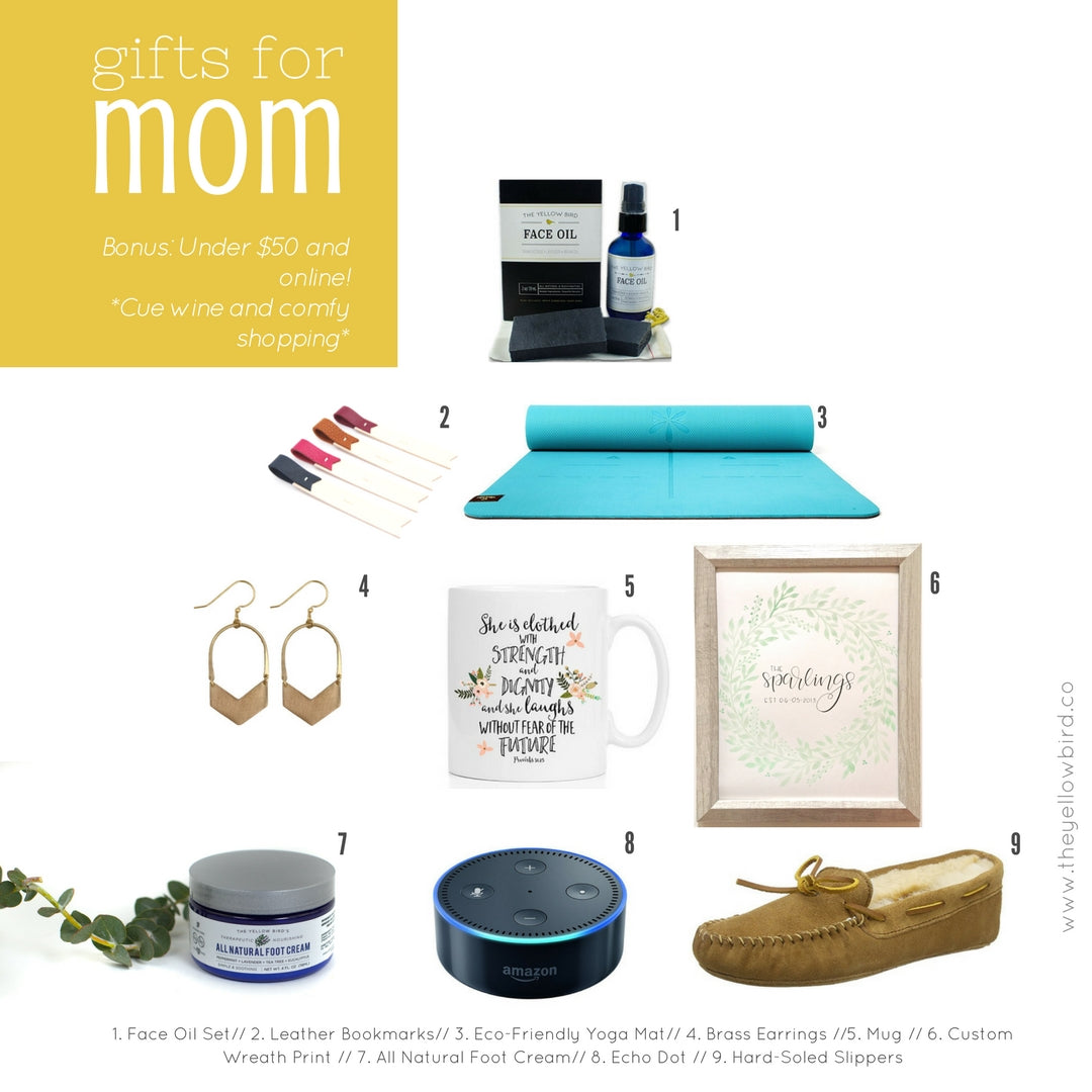 Yellow Bird 2017 Gift Guide Mom best gifts