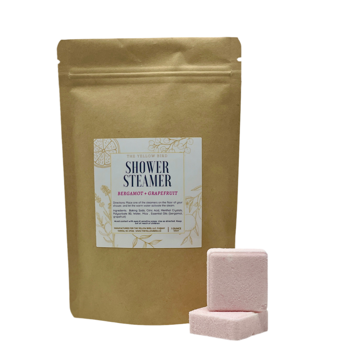 Bergamot Grapefruit Menthol Shower Steamer