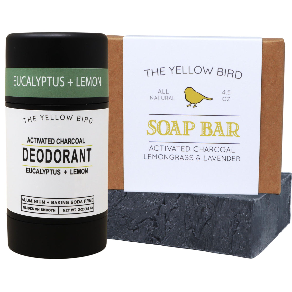 Pit Detox Bundle | Deodorant + Lavender, Lemongrass, Charcoal Soap Bar