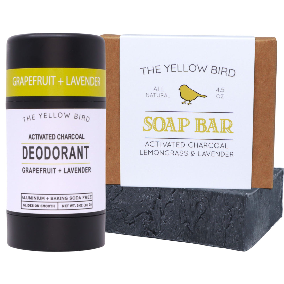 Pit Detox Bundle | Deodorant + Lavender, Lemongrass, Charcoal Soap Bar