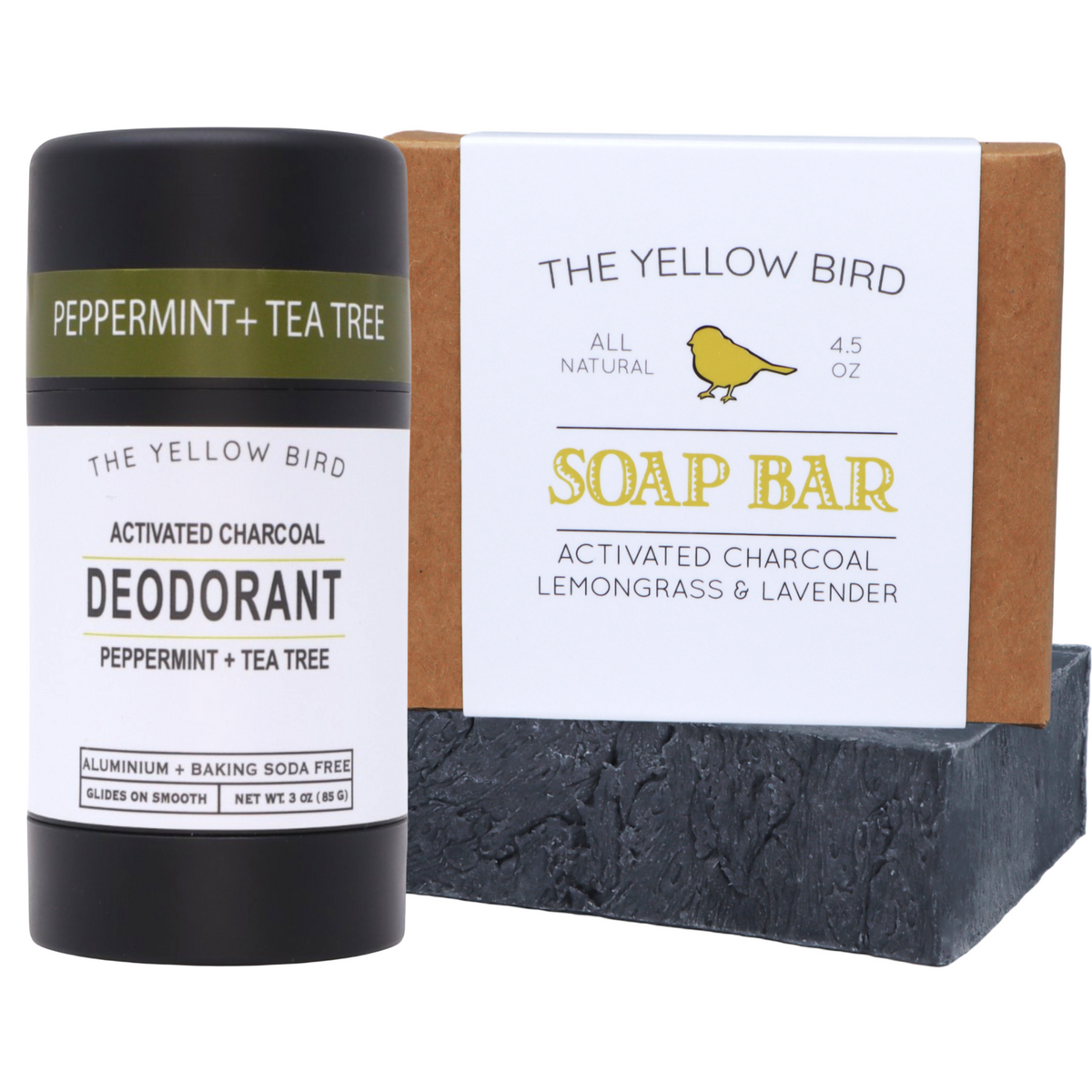 Pit Detox Bundle | Deodorant + Lavender, Lemongrass, Charcoal Soap Bar