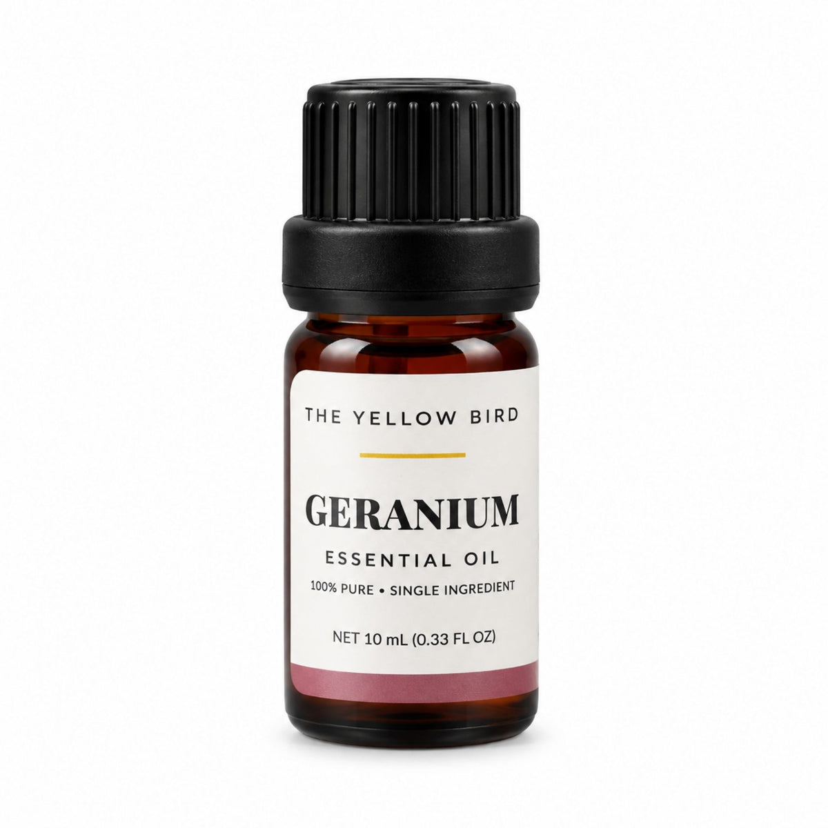 Geranium essential oil, 10 mL amber bottle