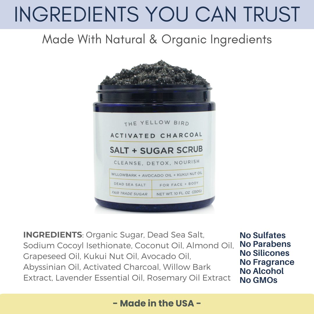 Charcoal Salt &amp; Sugar Scrub