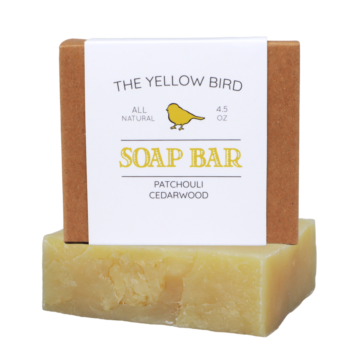 The Yellow Bird Patchouli Cedarwood Natural Soap Bar Main Image